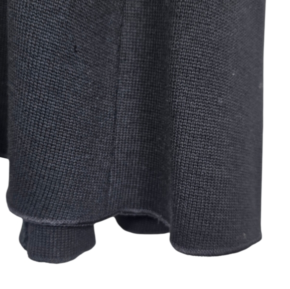 Vintage Bonnie Lee Leroy Black Wool Knit Car Coat Oversized Open Front - Picture 8 of 12